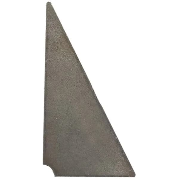 Triangular Die Cut 2" x 4" x 3/16" with Weld Notch