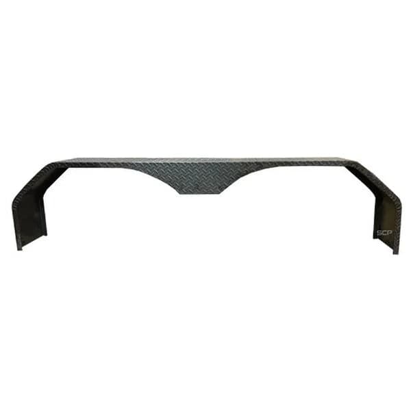 Diamond Plate Teardrop Short Tandem Double Broke Fender 72" x 9-1/4" x 17-1/4" x 14ga
