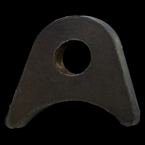 Triangular Radius Surface Mount Tab - 1.50" X 1.31" X 3/16" with 0.75" Radius - 0.40" Hole