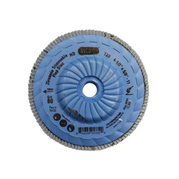 CNW - Trim. T29 4.5" Flap Disc, High Density, Grit 80