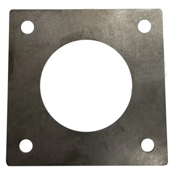 Square Plate 5" X 1/4" W/ 4 - .400" Square Hole - Fits 2-3/8" Round