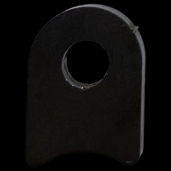Radius Surface Mount Tab - 1" X 1.37" X 3/16" with 0.66" Radius 0 0.40" Hole