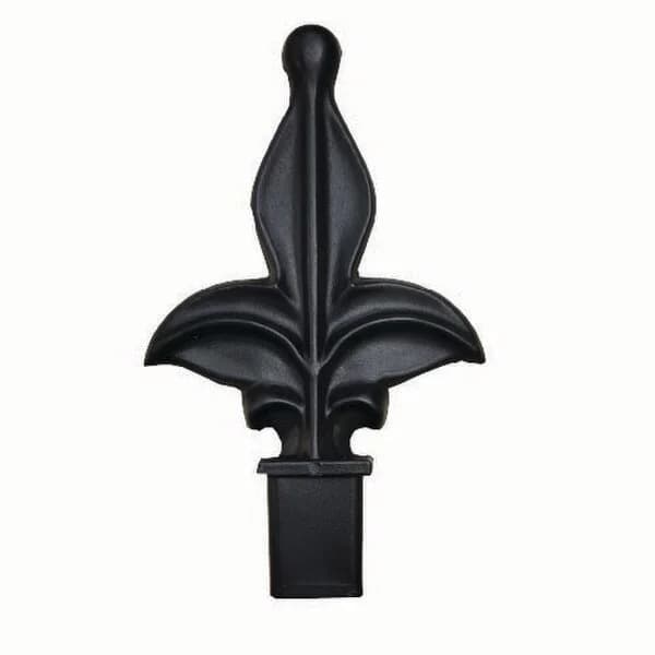 1/2" Fleur-de-lis- Drive In Plastic Black