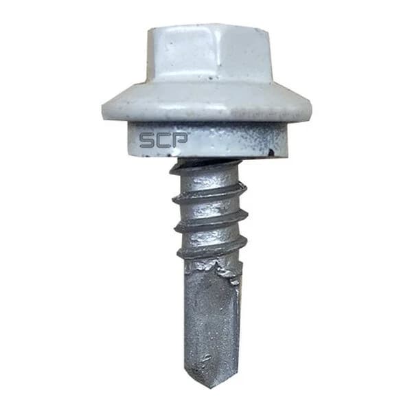 12-14 X 3/4 Flange Drill Screw WW White