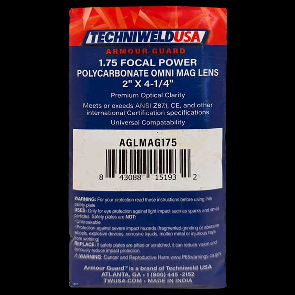 2" X 4-1/4" 1.75 Focal Power Polycarbonate Magnifying Lens
