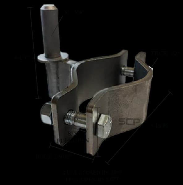 2-3/8" Bolt On Gate Hinge Male with 3/4" Pin