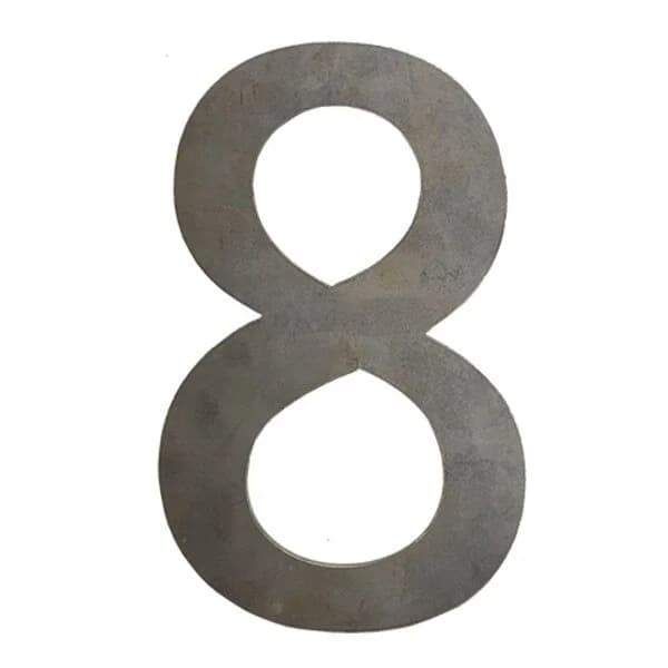 Laser Cut Number '8' 3/16" X 8" Tall