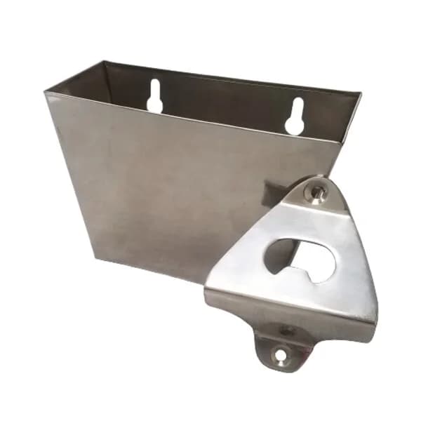 Bottle Cap Catcher & Opener Set - Stainless Steel