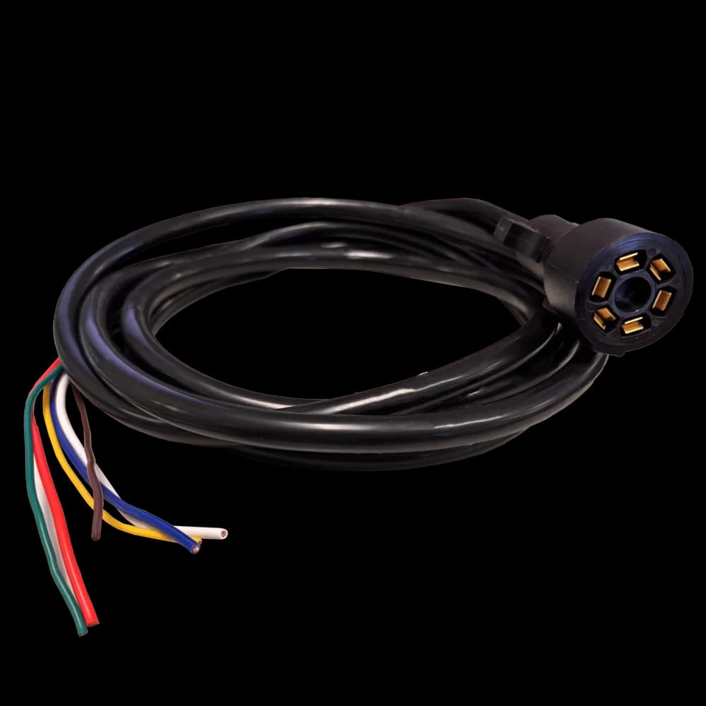 7-Way No Center Pin - 10ft Cord - 4ft Exposed Wire Cable End
