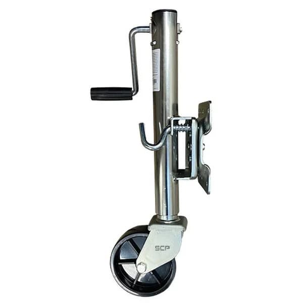 Trailer Jack - Round Side Mount Marine Swivel Jack w/ Wheel, Bold On Sidewind 1,200 lbs. Capacity