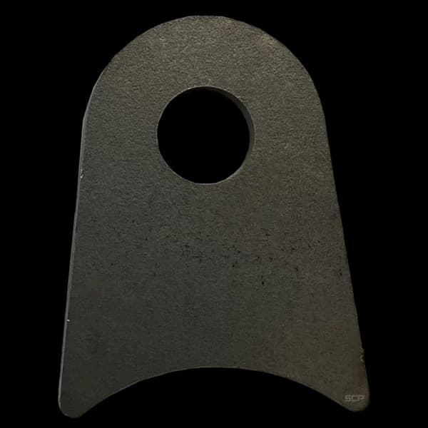 Triangular Radius Surface Mount Tab - 2" X 2.58" X 3/16" with 1.44" Radius - 0.63" Hole