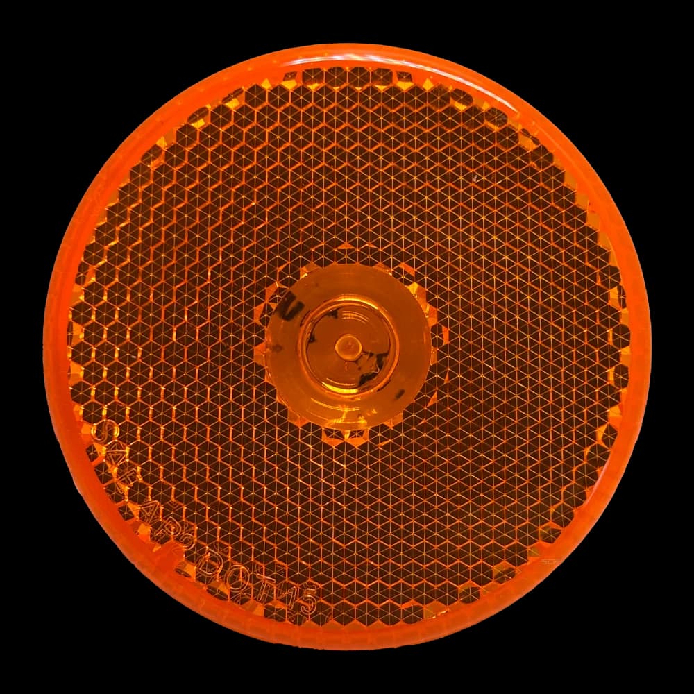 2-1/2" Round Marker Light - Amber Lens / 4 LEDS - Grommet & No Plug