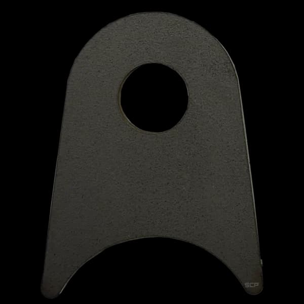 Triangular Radius Surface Mount Tab - 2" X 2.56" 3/16" with 0.95" Radius - 0.63" Hole