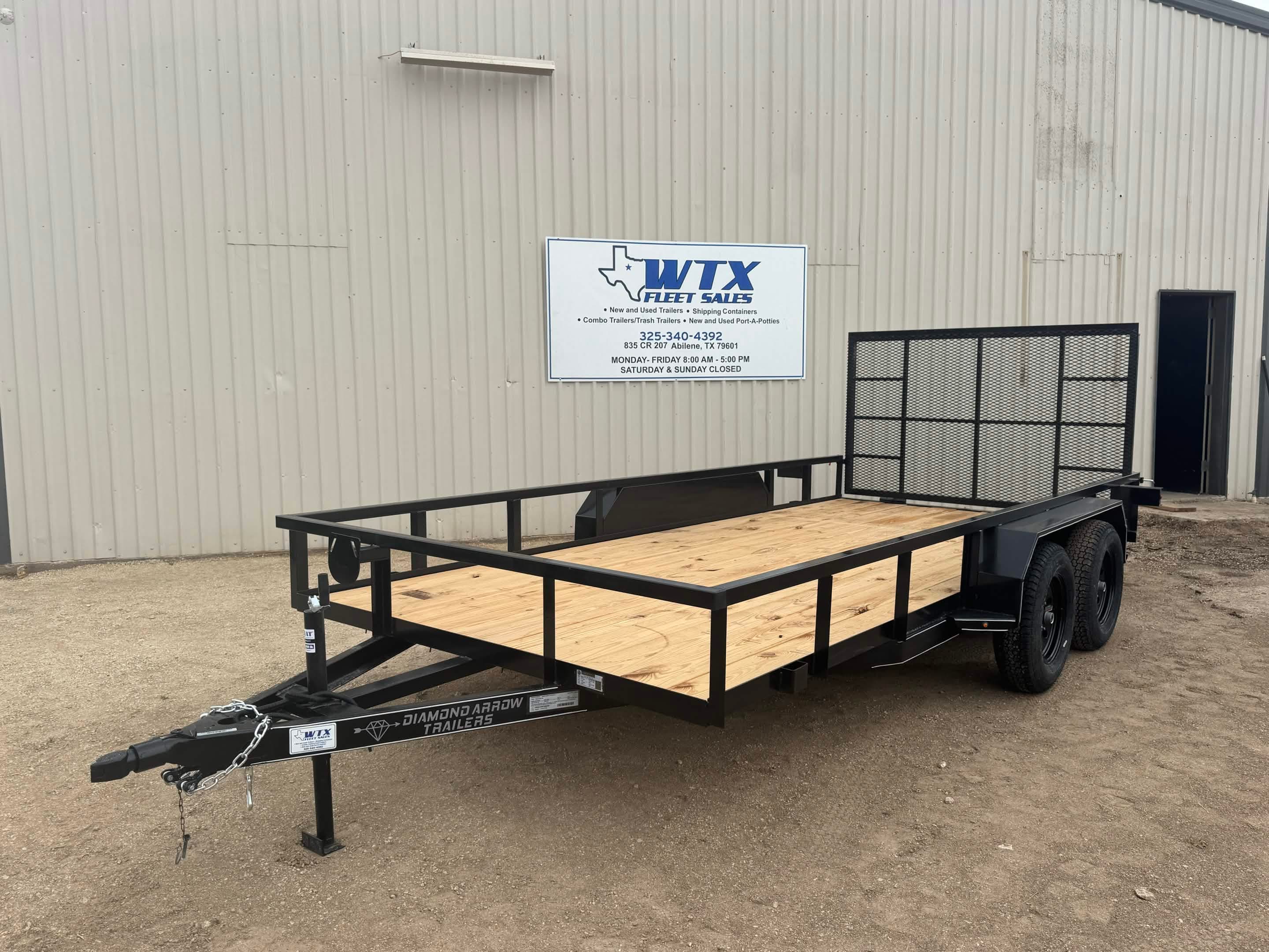 2026 Diamond Arrow 82-inch x 16-foot Utility Trailer
