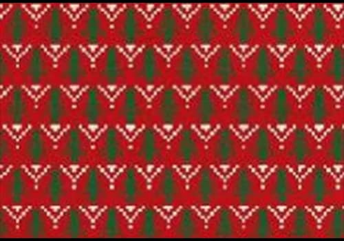 Decorative Red and Green Christmas Mat
