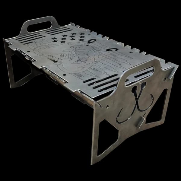 Portable Grill - 11" X 20" Gone Fishing