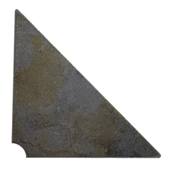 Triangular Die Cut 4" X 4" X 1/4" with Weld Notch