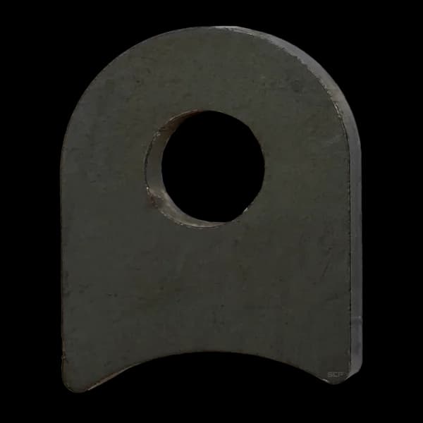 Radius Surface Mount Tab - 1.58" X 1.99" X 3/16" with 1.19" Radius - 0.63" Hole