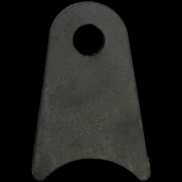 Triangular Radius Surface Mount Tab - 1.50" X 2.27" X 3/16" with 0.83" Radius - 0.40" Hole