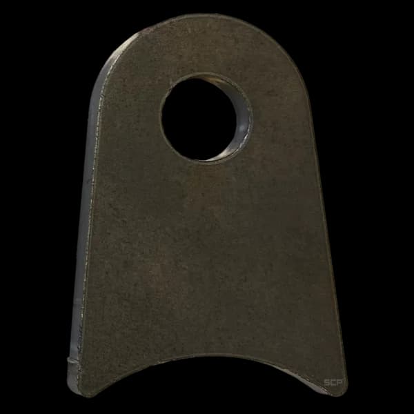Triangular Radius Surface Mount Tab - 2" X 2.83" X 3/16" with 1.44 Radius - 0.63" Hole