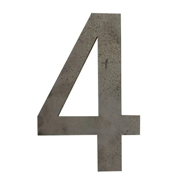 Laser Cut Number '4' 3/16" X 8" Tall