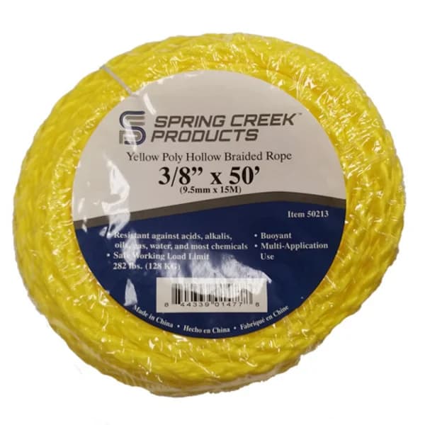 Yellow Poly Rope Braid 3/8" x 50'