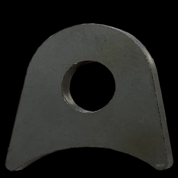 Triangular Radius Surface Mount Tab - 2" X 1.83" X 3/16" with 1.44" Radius - 0.63" Hole