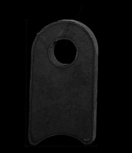 Radius Surface Mount Tab - 1" X 1.90" X 3/16" X 3/16" with 1/2" Radius - 0.40" Hole