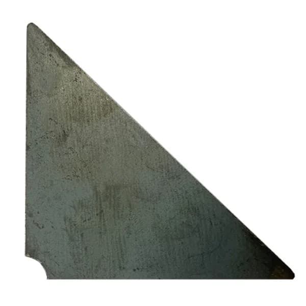 Triangular Die Cut 3" x 3" x 1/4" with Weld Notch