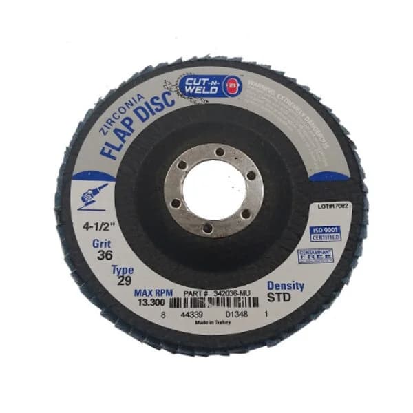 CNW - T29 4.5" Flap Disc Grit 36 Standard