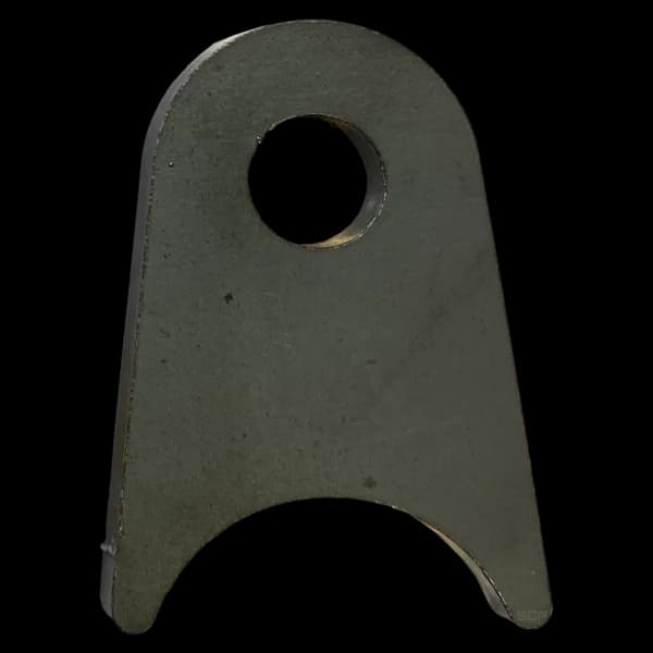 Triangular Radius Surface Mount Tab - 1.75" X 2.26" X 3/16" with 0.95" Radius - 0.53" Hole