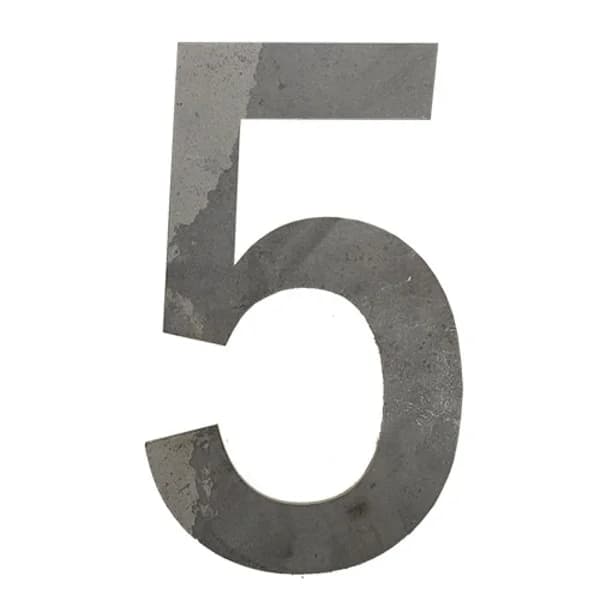 Laser Cut Number '5' 3/16" X 8" Tall