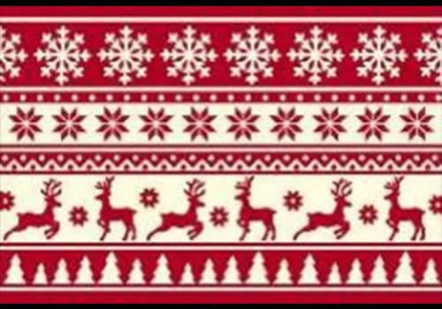 Decorative Red and White Christmas Mat