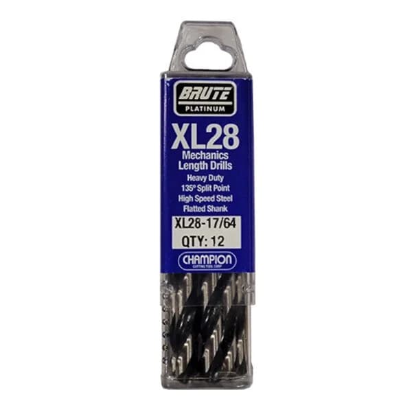 Brute Mechanics Length Drills - Heavy Duty 17/64" X 2-1/8" X 3-5/8" - 12/PK