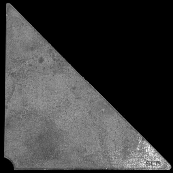 Triangular Die Cut 3-1/2" X 3-1/2" X 1/4" with Weld Notches