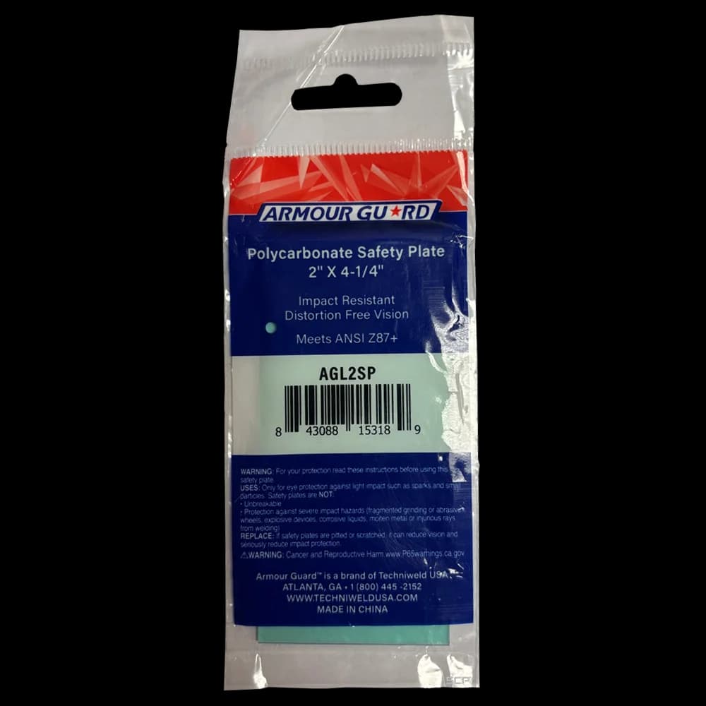 Armour Guard 2" X 4-1/4" Safety Plate For Sugar Scoop Welding Helmets