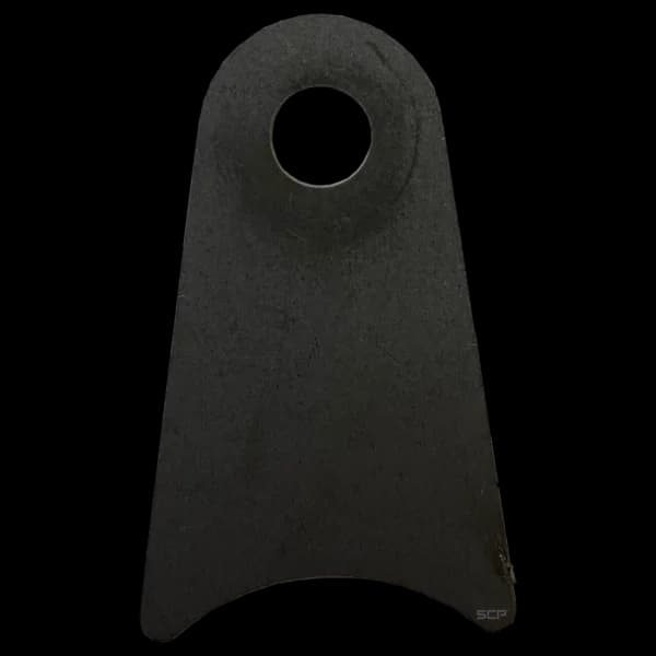 Triangular Radius Surface Mount Tab - 1.50" X 2.48" X 3/16" with 0.95" Radius - 0.40" Hole
