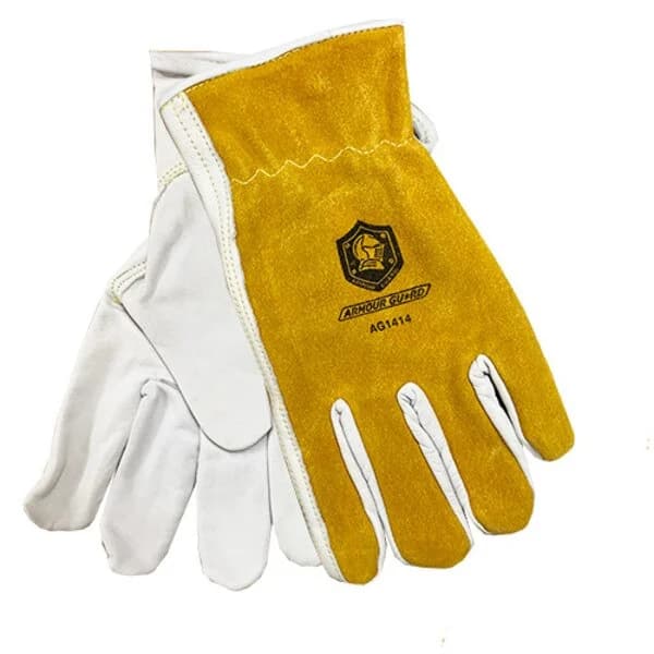 DRIVER GLOVE - PEARL COWHIDE/COWHIDE SPLIT UNLINED - X-LARGE (AG1414XL)