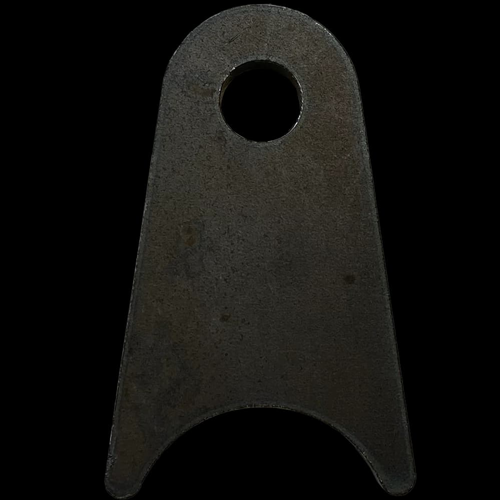 Triangular Radius Surface Mount Tab - 1.50" X 2.68" X 3/16" with 0.63" Radius - 0.40" Hole