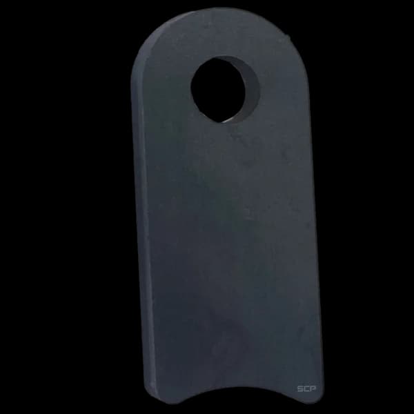 Radius Surface Mount Tab - 1" X 2.35" X 3/16" with 0.75" Radius - 0.40" Hole