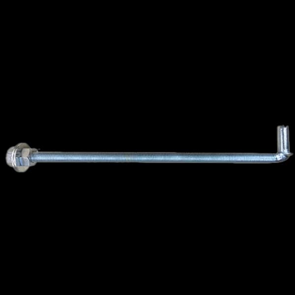 J Bolt with Washers & Nuts 3/4" x 18" - Zinc