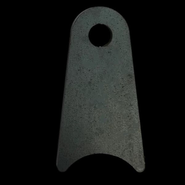 Triangular Radius Surface Mount Tab - 1.50" X 2.81" X 3/16" with 0.75" Radius - 0.40" Hole