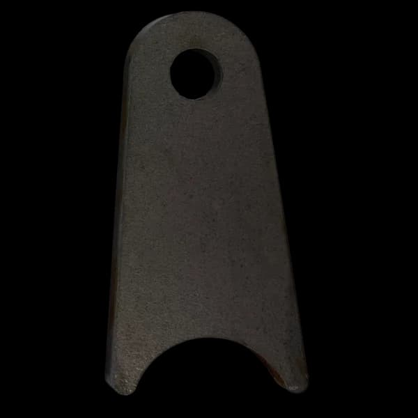 Triangular Radius Surface Mount Tab - 1.50" X 2.93" X 3/16" with 0.63" Radius - 0.40" Hole