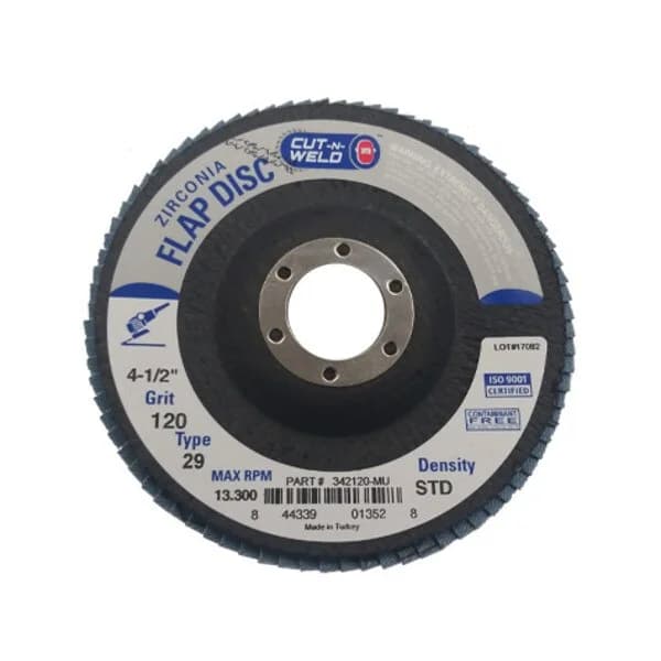 CNW - T29 4.5" Flap Disc Grit 120 Standard