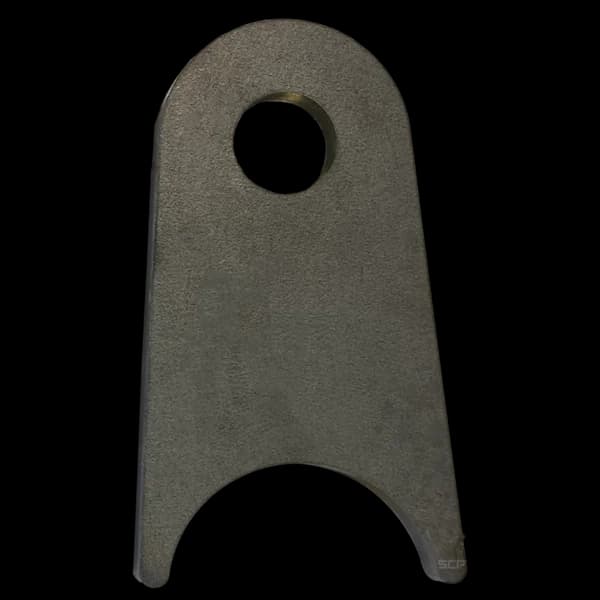 Triangular Radius Surface Mount Tab - 2" X 3.53" X 3/16" with 0.83" Radius - 0.63" Hole