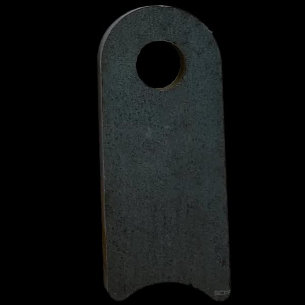 Radius Surface Mount Tab - 1" X 2.40" X 3/16" with 1/2" Radius - 0.40" Hole