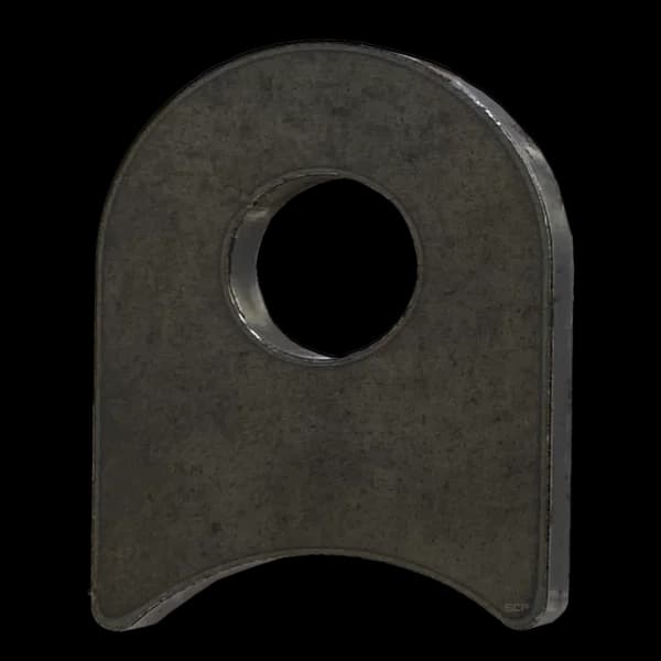 Radius Surface Mount Tab - 1.58" X 2.05" X 3/16" with 0.95" Radius - 0.63" Hole