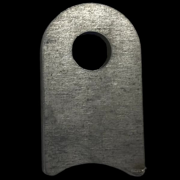 Radius Surface Mount Tab - 1.31" X 2.32" X 3/16" with 0.95" Radius - 0.53" Hole