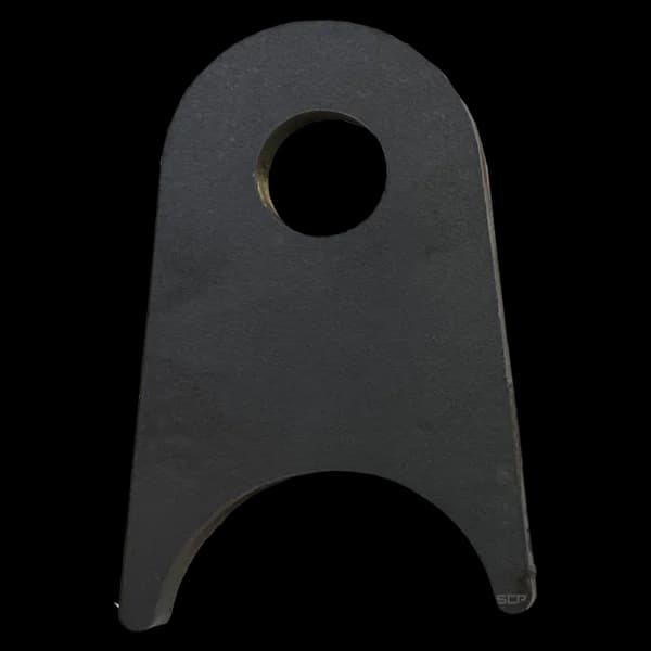 Triangular Radius Surface Mount Tab - 2" X 3.03" X 3/16" with 0.83" Radius - 0.63" Hole