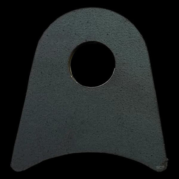 Triangular Radius Surface Mount Tab - 1.75" X 1.87" X 3/16" with 1.44" Radius - 0.53" Hole